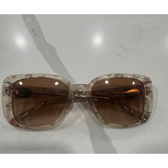 Coach Womens Floral Mini Vintage Rose Sunglasses CH 5773 54mm Square Brown Lens - Picture 1 of 5